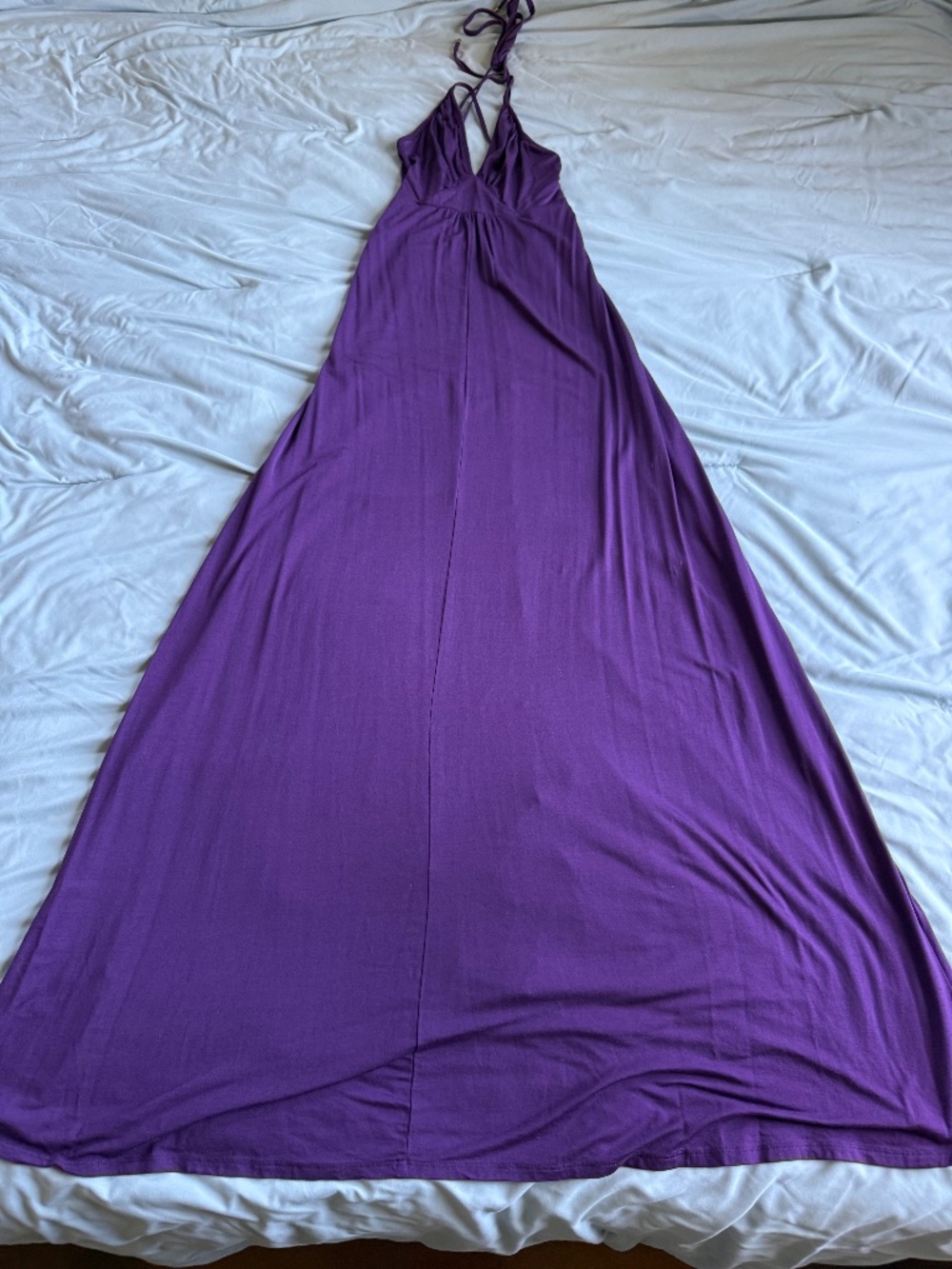 bobi BLACK Los Angeles S Purple Halter Strappy Maxi Dress